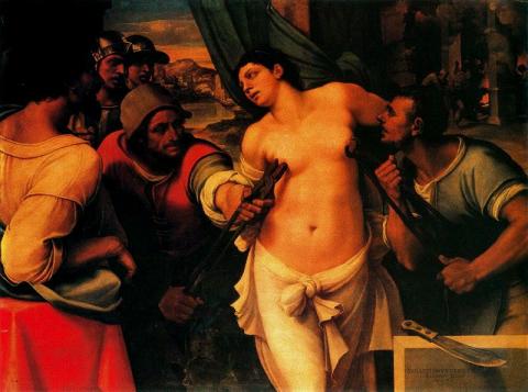 Sebastiano Luciani known as Sebastiano del Piombo (c. 1485, Venice – June 21, 1547, Rome) The Martyrdom of St Agatha 1520